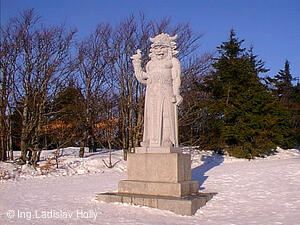Trojanovice, Socha pohanského boha Radegasta