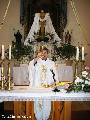 mše v kostele v Luboměři čtvrtek 28.3.2008