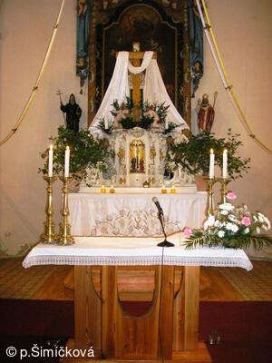 velikonoční výzdoba kostela