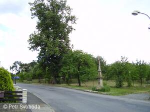 Kamenný kříž na horním konci v Kunčicích