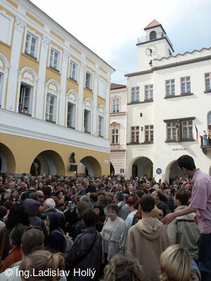 Nový Jičín, návštěva prezidenta republiky Václava Klause