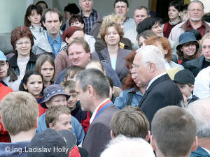 Nový Jičín, návštěva prezidenta republiky Václava Klause