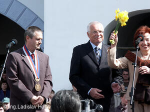 Nový Jičín, návštěva prezidenta republiky Václava Klause