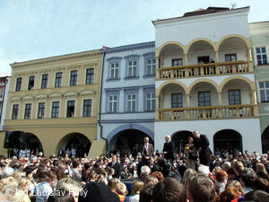 Nový Jičín, návštěva prezidenta republiky Václava Klause