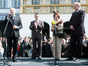 Nový Jičín, návštěva prezidenta republiky Václava Klause