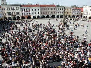 Nový Jičín, návštěva prezidenta republiky Václava Klause