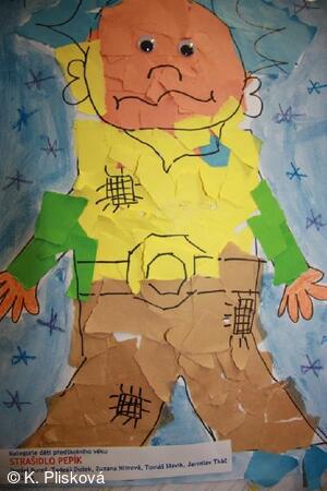 Strašidlo Pepík, děti z MŠ