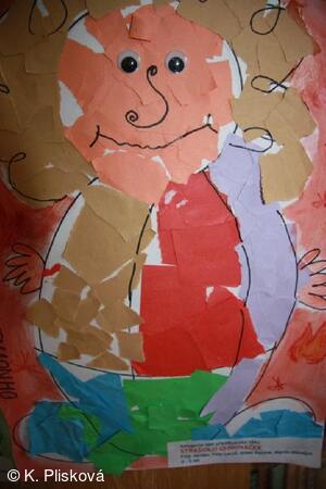 Strašidlo Ohňováček, děti z MŠ